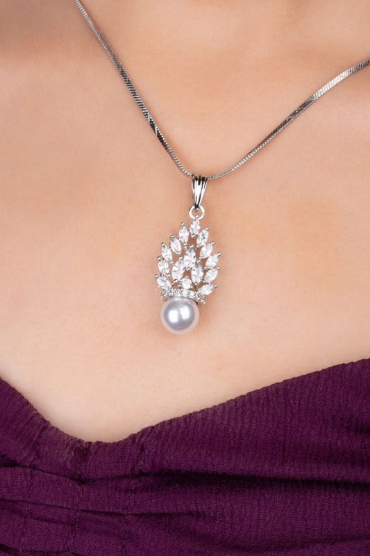 NORA CLASSIC PEARL CZ PENDANT SET (CHAIN NOT INCLUDED)