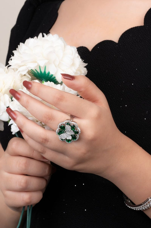 QUINN BUTTERFLY AD COCKTAIL RING