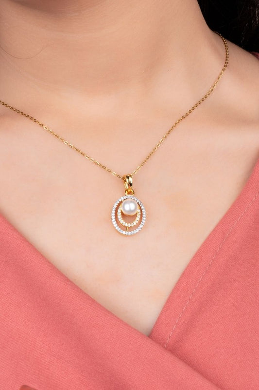 AVANYA GOLDEN TIDE PEARL PENDANT SET (CHAIN NOT INCLUDED)