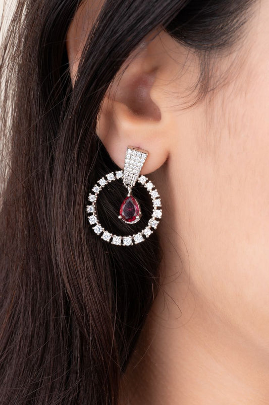 LYLA DIAMOND RUBY DROP EARRINGS