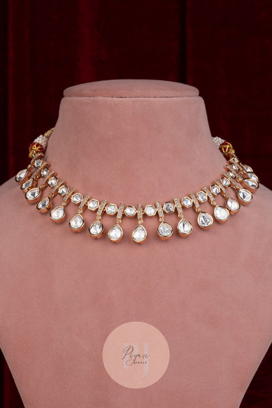 SWAARA GOLD POLKI NECKLACE SET