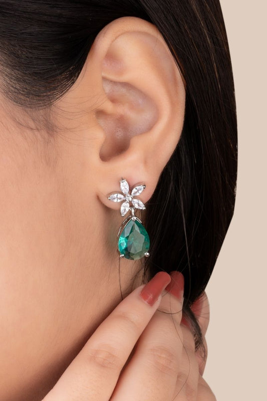 AMAYA CUBIC ZIRCONIA EMERALD NECKLACE SET