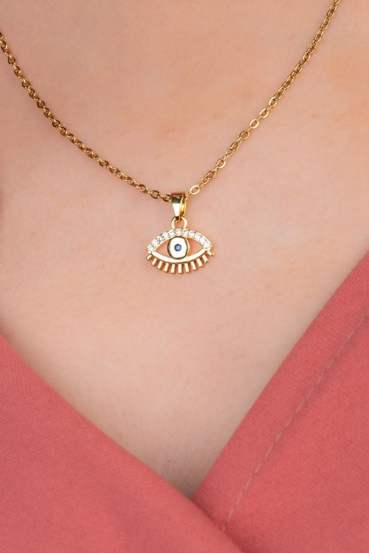 IVY EVIL EYE ANTI-TARNISH PENDANT