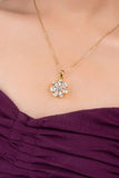 ZURI FLORAL DREAMS PENDANT SET - CUBIC ZIRCONIA & AMERICAN DIAMOND (CHAIN NOT INCLUDED)