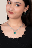 AMAYA CUBIC ZIRCONIA EMERALD NECKLACE SET
