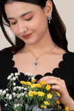 VEDA BLUE MIRAGE PENDANT SET - CUBIC ZIRCONIA & AMERICAN DIAMOND (CHAIN NOT INCLUDED)