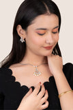 RHEA RADIANT PEARL DIAMOND PENDANT SET - CUBIC ZIRCONIA & AMERICAN DIAMOND (CHAIN NOT INCLUDED)
